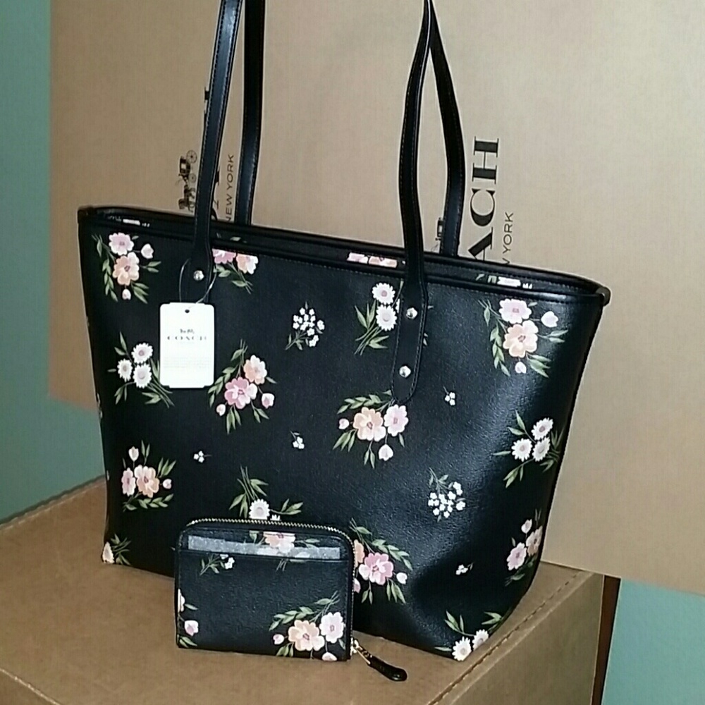 NEW●AUTHENTIC COACH BAG & WALLET SET●DAISY PRINT🌷 - Picture 3 of 8